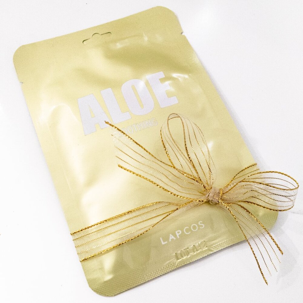 LAPCOS Aloe Face Mask / Korean K-Beauty Skincare / Vegan Paraben Free Soothing